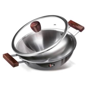 Kadhai with Glass MILTON Pro Cook Hexa Tech - 24 cm