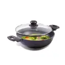 Kadhai With Lid WONDERCHEF Duralite DieCast - 24 cm 