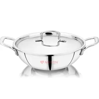 Deep Kadhai NIRLON Tri-Ply DKD22 - 220 mm 