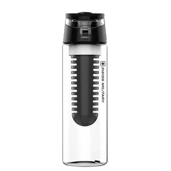 [CLEAR_SMF10_BLK_800ML] Infuser Bottle SWISS MILITARY Clear - 800 ml