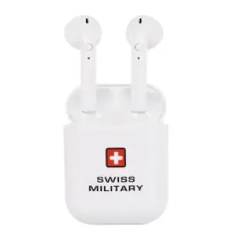 [POPPER HPH04 WHT 400MAH] Earbuds SWISS MILITARY Popper - 400 mAh