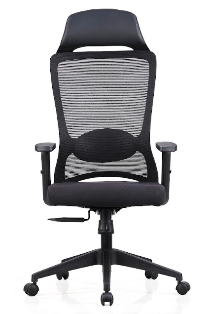 [FEATHRLITE CHAIR BK 01] Chair FEATHERLITE ‎Comet High Back Mesh with Adjustable Arms