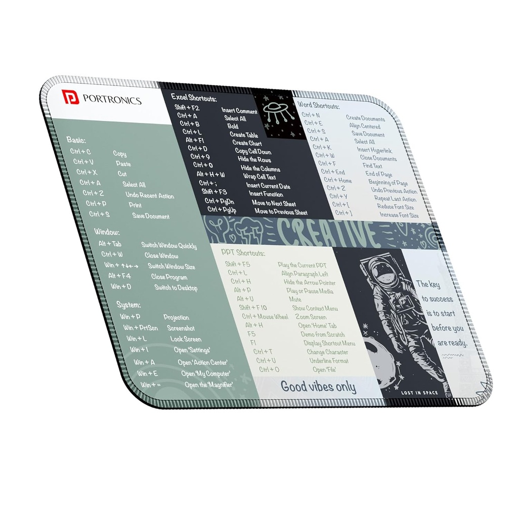[POR 2817] Mouse Mat PORTRONICS Comfipad 3 Square - Grey