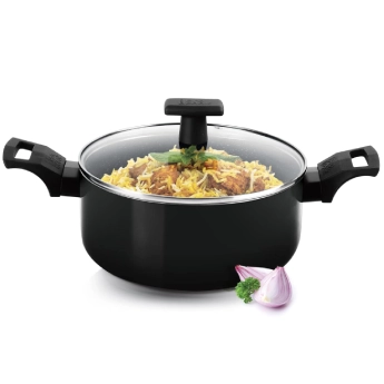 [IGBP 22 WL] Biryani Pot with Glass Lid MILTON Procook Granito - 22 cm